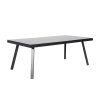 Living and Home 4 Piece Aluminium Outdoor Sofa Set with Glass Table Garden Furniture