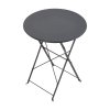 Living and Home 3-Piece Outdoor Folding Bistro Set, Table & Chairs Set, Black