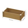 Living and Home 102cm W Rectangular Plastic Wood-Grain Raised Garden Bed Planter