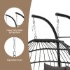 Living and Home 2-Seater Swing Hanging Egg Chair with Metal Stand