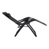 Living and Home Zero Gravity Outdoor Recliner with Seat Cushion & Headrest, Black