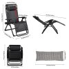 Living and Home Zero Gravity Outdoor Recliner with Seat Cushion & Headrest, Non-Slip Base Pads, 200kg Max Load, High-Quality Tear-Resistant Breathable Textilene Mesh