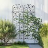 Living and Home 2Pcs Garden Trellis for Climbing Plants Black, 42cm W x 155.5cm D