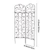 Living and Home 2Pcs Garden Trellis for Climbing Plants Black, 42cm W x 155.5cm D