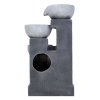 Living and Home 4-Tier Solar-Powered Water Fountain Outdoor Gardening Decor LED Water Feature with Solar Panel