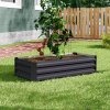 Living and Home Galvanised Steel Raised Garden Bed Rectangular Planter Box for Flowers, Herbs & Vegetables, 100cm W x 60cm D x 30cm H