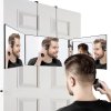 Living and Home 3-way Foldable Makeup Mirror with Telescoping Hooks