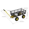 Living and Home Heavy Duty Garden Trolley Cart On Wheels