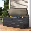 Living and Home 600L Metal Outdoor Waterproof Garden Storage Box Lockable, Anthracite