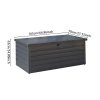 Living and Home 600L Metal Outdoor Waterproof Garden Storage Box Lockable, Anthracite