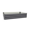 Living and Home 120cm W x 90cm D x 30cm H Galvanised Steel Raised Garden Bed Rectangular Planter Raised Bed, Grey