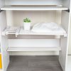 Living and Home White Expandable Closet Tension Shelf Rod and Storage Layer Dividers, 50 W x 25 D (cm)
