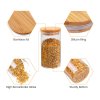 Living and Home 10pcs Glass Storage Jar Set with Bamboo Lids