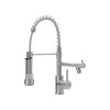 Living and Home Stainless Steel Kitchen Faucet with Pull Down Spring Spout and Pot Filler