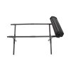 Living and Home 90cm X-Shaped Portable Folding Camping Table & Chair Set, 90cm Black Roll Top Table + 4 Folding Kermit Chairs with Wood Armrests, Outdoor Picnic Furniture with Carry Bags