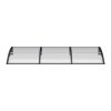 Living and Home Outdoor Door Canopy Window Awning with Drainage Channel, 300cm (W) x 100cm (D) x 28cm (H)