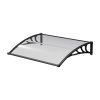 Living and Home Outdoor Door Canopy Window Awning with Drainage Channel, 150cm (W) x 100cm (D) x 28cm (H)