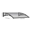 Living and Home Outdoor Door Canopy Window Awning with Drainage Channel, 150cm (W) x 100cm (D) x 28cm (H)