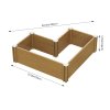 Living and Home L-Shaped Plastic Wood-Grain Raised Garden Bed Planter, 54cm (W) x 33cm (H)
