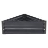 Living and Home Triangular Galvanised Steel Raised Garden Bed Dark Grey, 93.5cm W x 80cm D x 29cm H
