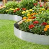 Living and Home 10m L x 14cm H Metal Garden Edging, Silver