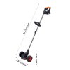 Living and Home Battery Powered Push Lawn Mower with Wheels
