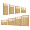 Living and Home Rhombus Garden Wood Fence Gate, Multi Size Options Outdoor Privacy Wooden Garden Gate with Hinges & Latch Hardware