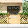 Living and Home Rhombus Garden Wood Fence Gate, Multi Size Options Outdoor Privacy Wooden Garden Gate with Hinges & Latch Hardware