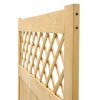 Living and Home Rhombus Garden Wood Fence Gate, Multi Size Options Outdoor Privacy Wooden Garden Gate with Hinges & Latch Hardware