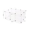 Living and Home 10 Panels Portable Clear Pet Playpen Fence with Door, 105cm (W) x 70cm (D) x 45cm (H)
