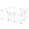 Living and Home 10 Panels Portable Clear Pet Playpen Fence with Door, 105cm (W) x 70cm (D) x 45cm (H)