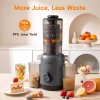Living and Home 200W Cold Press Juicer Slow Masticating Machine