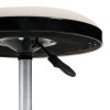 Living and Home Height-Adjustable PU Leather Round Salon Rolling Stool