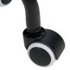 Living and Home Height-Adjustable PU Leather Round Salon Rolling Stool