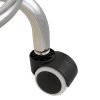 Living and Home Height-Adjustable PU Leather Round Salon Rolling Stool