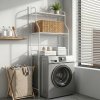 Living and Home 2-Tier Freestanding Over Toilet Storage Rack, 68cm W x 25cm D x 160cm H