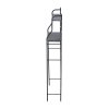 2-Tier Over-The-Toilet Storage Rack, 68cm W x 25cm D x 160cm H, Black