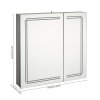 Living and Home 2-Door  Wall-mounted Bathroom Mirror Cabinet with Led Lights