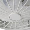 Living and Home Dia 50cm Round Acrylic Ceiling Mount LED Fan Light with Remote Controller, White