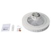 Living and Home Dia 50cm Round Acrylic Ceiling Mount LED Fan Light with Remote Controller, White