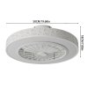 Living and Home Dia 50cm Round Acrylic Ceiling Mount LED Fan Light with Remote Controller, White