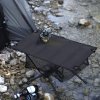 Living and Home Folding Aluminium Camping Table with Mesh Shelf