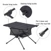 Living and Home Folding Aluminium Camping Table with Mesh Shelf