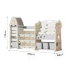 Living and Home Kids Large Plastic Toy Storage Organizer and Bookshelf Combination