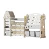 Living and Home Kids Large Plastic Toy Storage Organizer and Bookshelf Combination
