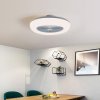 Living and Home 55cm Dia Round Acrylic LED Ceiling Light Fan with Remote Control, 3 Wind Speeds