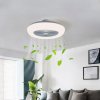 Living and Home 55cm Dia Round Acrylic LED Ceiling Light Fan with Remote Control, 3 Wind Speeds