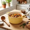 Living and Home 4.75 L Enameled Dutch Oven with Dual Handles and Lid