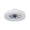 Living and Home Round White RGB Smart Ceiling Fan Light, 7 ABS Blades Reversible 6-Speed Dimmable LED Fan Lamp with Remote & APP Control