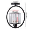 Living and Home Black Round Ring Semi Flush Mount Ceiling Light, Vertical Crystal Shade E27 Single Bulb Hallway Ceiling Lamp (Bulbs Not Included)